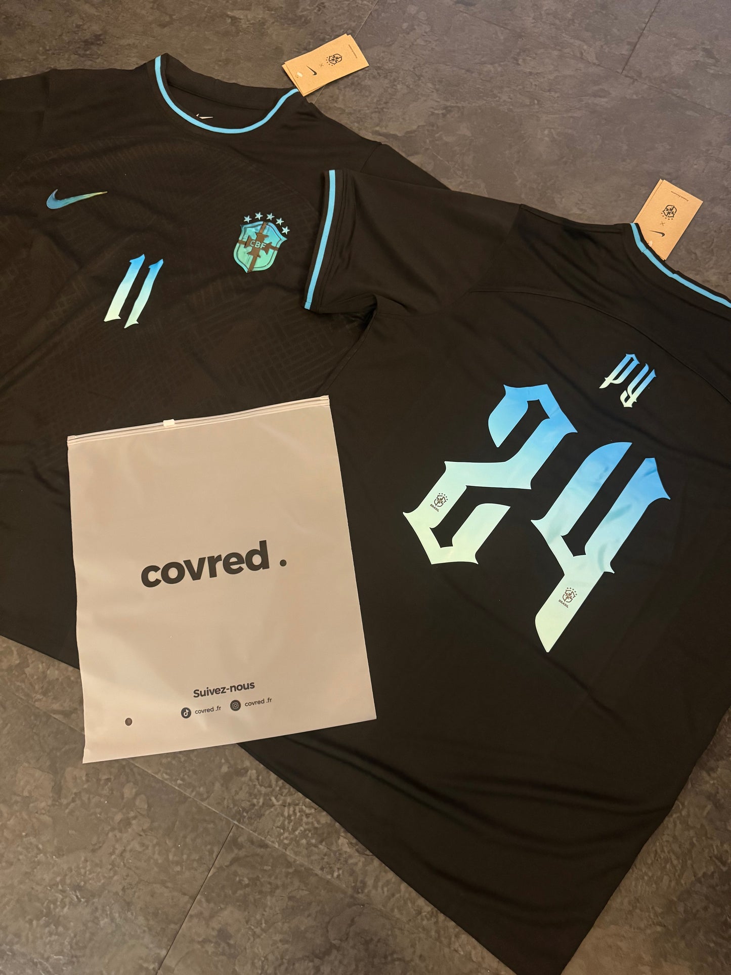 Brésil - Maillot Concept - Noir, Bleu