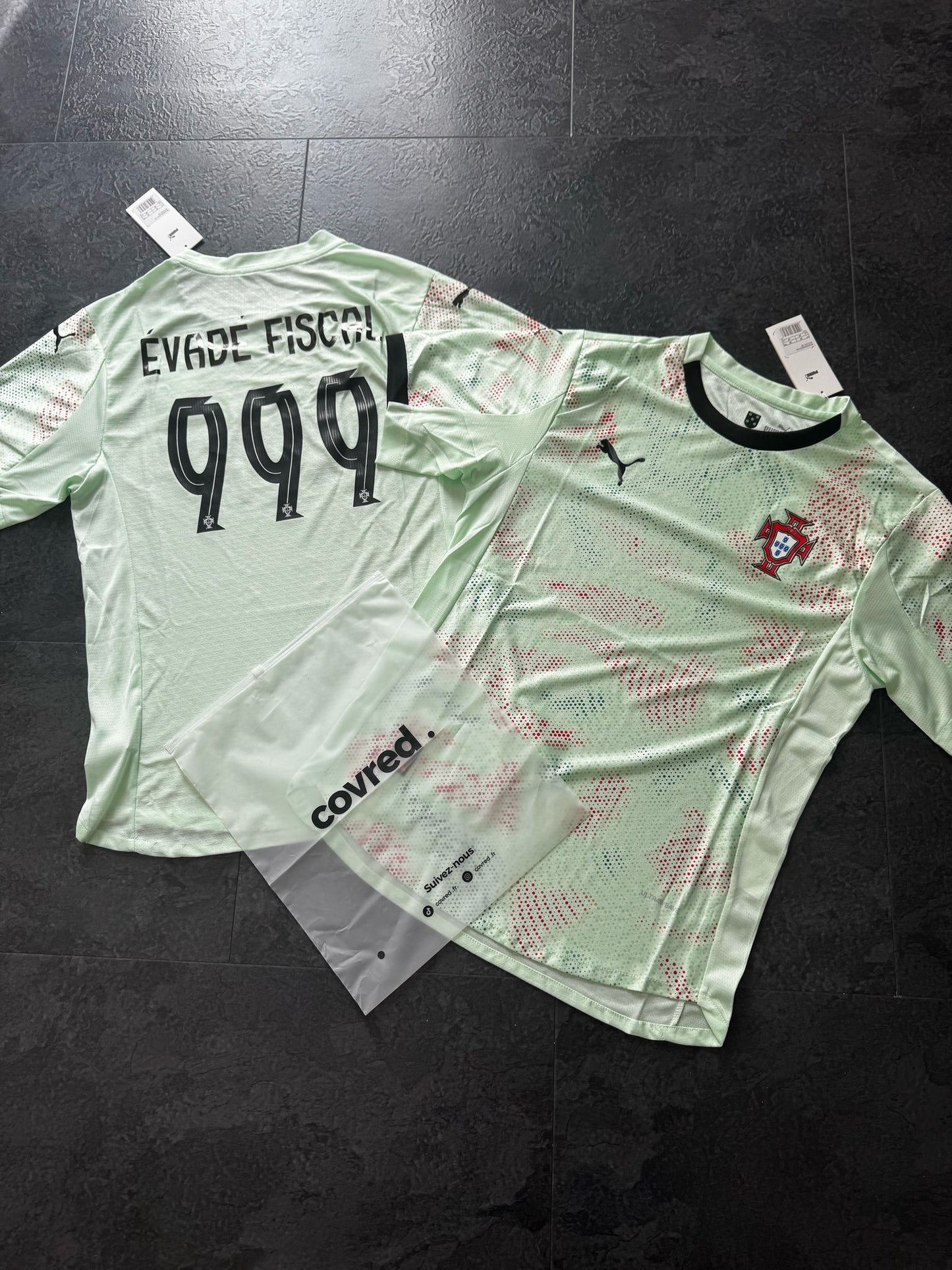 Portugal – Maillot Extérieur 2025  – Vert Menthe & Détails Noir